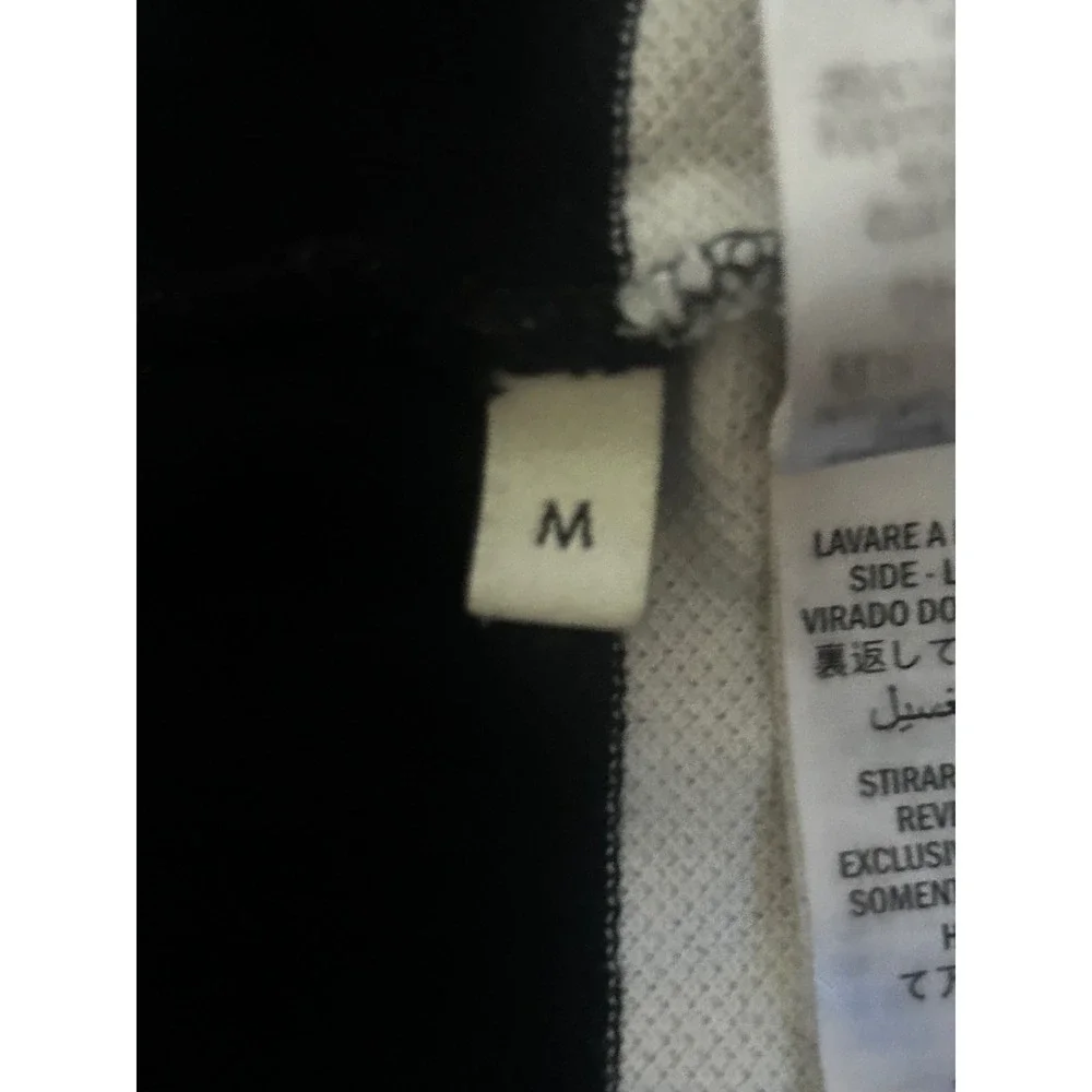 Gucci Navy White Striped Polo Shirt Red Snake Bee Embroidered Collar Size M